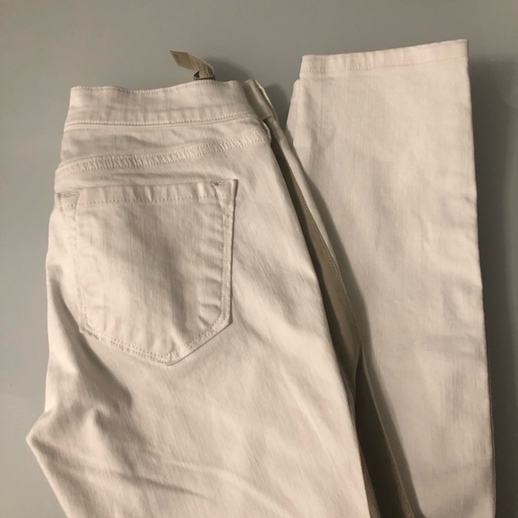 NWT Loft White Tan Side Stripe Modern Skinny Jeans 25P - Picture 2 of 3